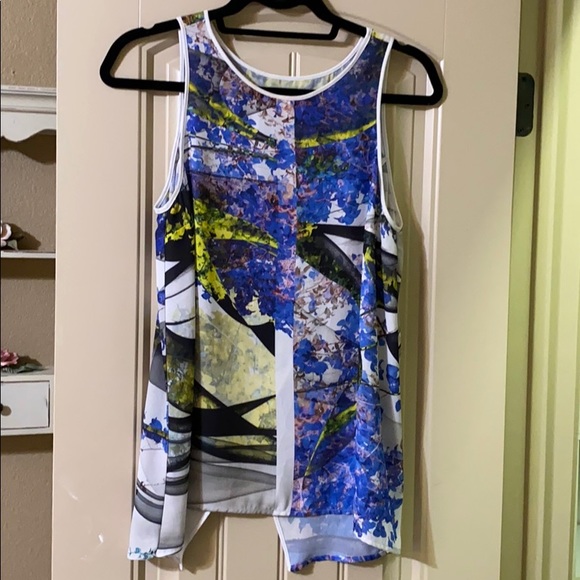 Clover cannon open back blouse tank - Picture 1 of 3